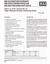 DataSheet IS61NVP25672 pdf